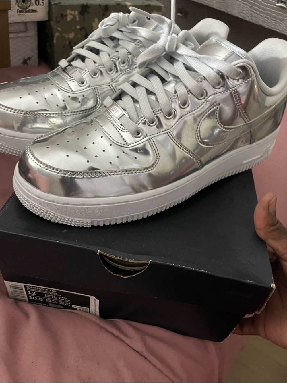 Nike Women’s Metallic Silver Low-Top Sneakers